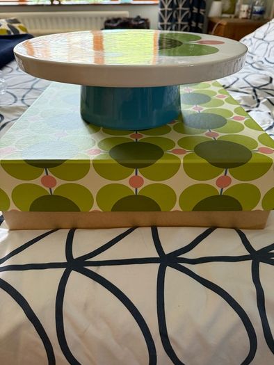 Orla kiely cake stand