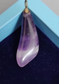 Real Amethyst pendant, L 5 cm