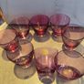 2 set x 4 vintage cranberry bohamien glass. Shot glasses collectible each  set  25. 00 euro or all togher for  45. 00 euro. In very good condition. Image 4