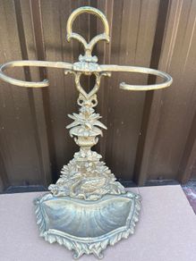 Brass Effect  On Cast Iron Umbrella Stand