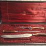 Art Nouveau Carving Set with Silver Collars Image 5