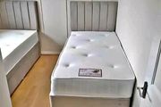 New Stylish single ,Double 4ft, 4ft6, King 5ft And 6ft Superking Sizes Divan Beds Instock. Drawers And Optional Tufted Mattresses Available. Free Delivery
