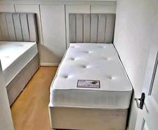 New Stylish single ,Double 4ft, 4ft6, King 5ft And 6ft Superking Sizes Divan Beds Instock. Drawers And Optional Tufted Mattresses Available. Free Delivery