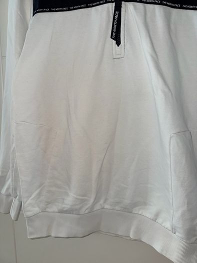 The North Face Women's White & Black Quarter Zip Fleece Sweatshirt - Size M