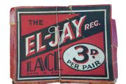 vintage Irish EL-JAY shoe lace box with laces