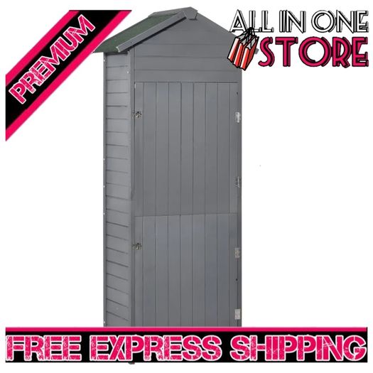 Wooden Shed Utility Timber Garden Storage Roof Tool Cabinet Lockable (FREE SHIPPING)