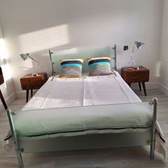 Double Bed with Tempered Safety Glass Headboard and Footboard