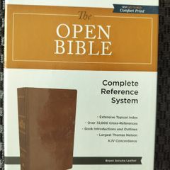 Holy Bible  The Open Bible by Thomas Nelson Genuine Leather brand new in box 110eu new on3n3ss