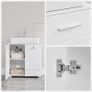 _Vanity unit, bathroom cabinet with double door, bathroom cabinet, adjustable shelf, softly closing hinges, for the bathroom, 60 x 30 x 63 cm, white Image 5