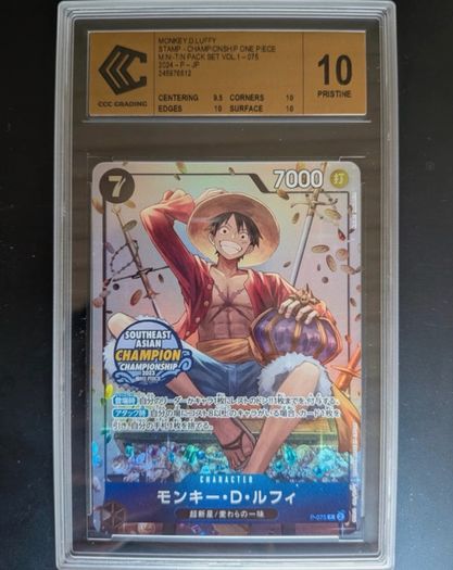 One piece pop1 gold rare south east Asia CHAMPION PROMO
