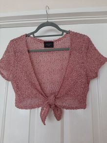 Dusty Pink Sequinned Shrug