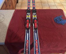Vintage Fischer RC4 Super G Skis 191cm Original Marker Bindings