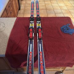 Vintage Fischer RC4 Super G Skis 191cm Original Marker Bindings