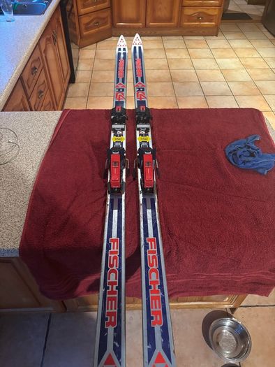 Vintage Fischer RC4 Super G Skis 191cm Original Marker Bindings