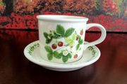 Portmeirion "Summer Strawberries" Breakfast Cup and Saucer