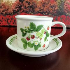 Portmeirion "Summer Strawberries" Breakfast Cup and Saucer