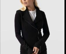 Saint + Sofia Organic Cotton Black Jacket