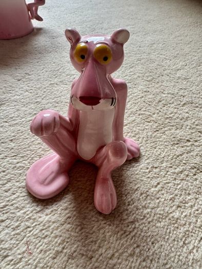 Vintage 1980s Pink Panther Ceramic Collection, 8 Pieces, Royal Orleans