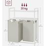 Free standing double laundry hamper storage unit Image 2