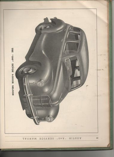 Austin "A40" Devon Factory Service Manual 1953