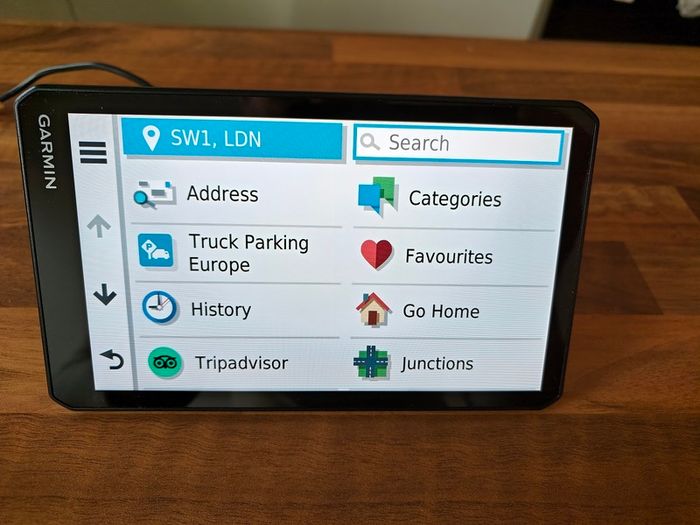 Garmin LGV700 HGV sat nav - Eircodes - Europe map 2026 .