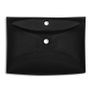 Black Luxury Ceramic Basin Rectangular with Overflow & Faucet Hole Image 6