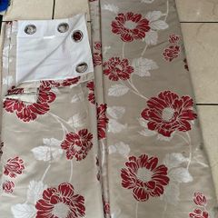 NEW Pair of Eyelet Curtains, Fully Lined, 66 x 72 inches