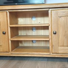 Solid Oak TV unit