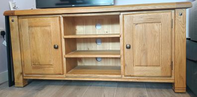 Solid Oak TV unit