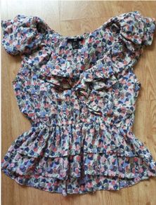 Blouse with frills   Size 10