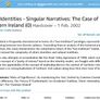 Plural Identities - Singular Narratives: The Case of Northern Ireland Mairead Nic Caith Image 3