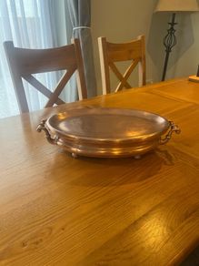 Antique French Copper Food Warmer