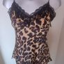 Leopard print satin nightwear  set UK14 EU42 Perfect condition Postage included Image 3