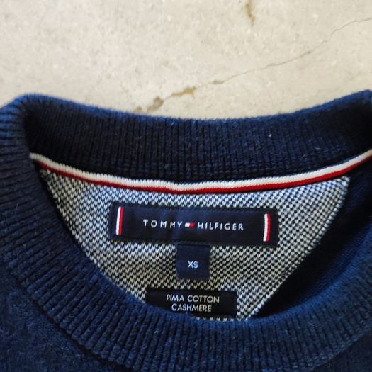 Tommy Hilfiger Navy Men's Cashmere jumper knitwear Extra Small XS COLLECTION DUBLIN 18