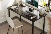 100x48 cm Desk, Small Computer Desk for Home Office, Study Office Table with Headphone Hooks for Small Space, Easy Assembly, Black