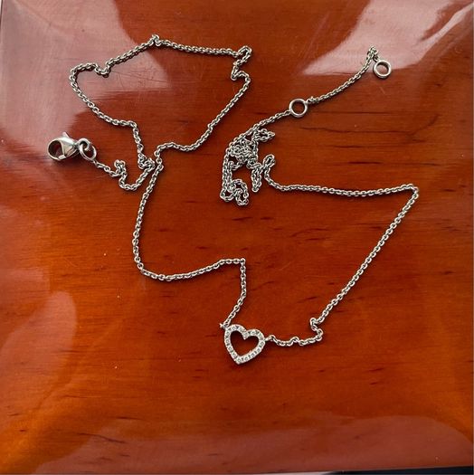 Diamond 0.23ct Heart Shaped Pendant in 9ct White Gold from Brereton