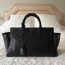 Saint Laurent Cabas Rive Gauche Black Leather Bag Image 5