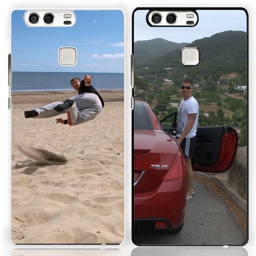 Huawei P9 Lite - Personalised custom photo printed hard case - Black, White and Transparent