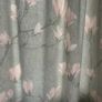 light blue magnolia print curtains Image 3