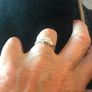 18ct white gold Diamond quad solitaire 4 claw size M original cost 1,795 Image 2