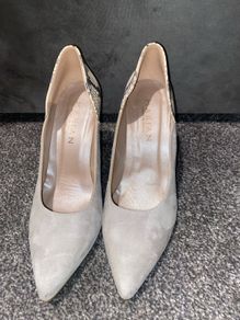 Grey Suede/Snakeskin Heels