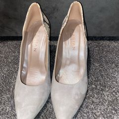 Grey Suede/Snakeskin Heels