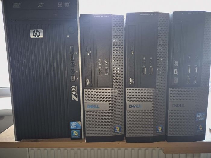 Desktop PC Bundle  4 PCs, 6 Monitors , Accessories (All Working)