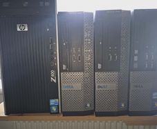 Desktop PC Bundle  4 PCs, 6 Monitors , Accessories (All Working)