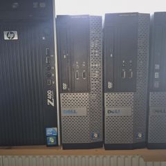 Desktop PC Bundle  4 PCs, 6 Monitors , Accessories (All Working)