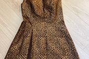 Stunning Next Ladies Gold Animal Print Dress Size 10