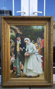 Beautiful large old oil painting