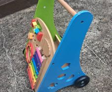 Wooden toddler walker