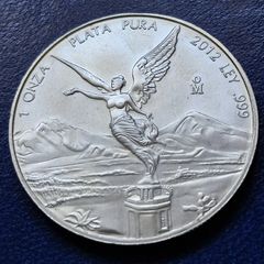 Mexico Goddess of Victory Libertad 1 oz Silver 2012 UNC