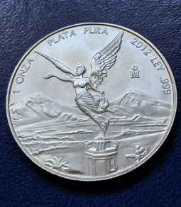 Mexico Goddess of Victory Libertad 1 oz Silver 2012 UNC